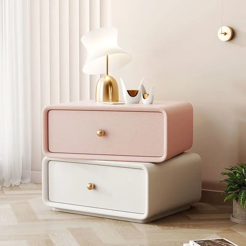 

Rotatable All Solid Wood Mini Small Children's Bedroom Bedside Table Modern Simple Storage Cabinet Double Drawer Furniture