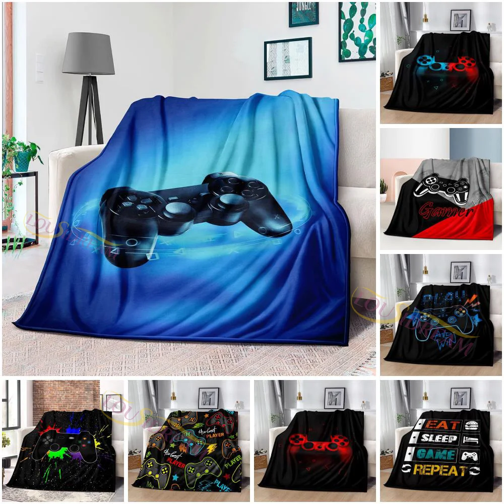 

Video Game Blankets Bedding Gaming Throw Blanket Flannel Super Soft Fleece Gamer Gift for Couch Sofa Kids Boys Teens Gifts