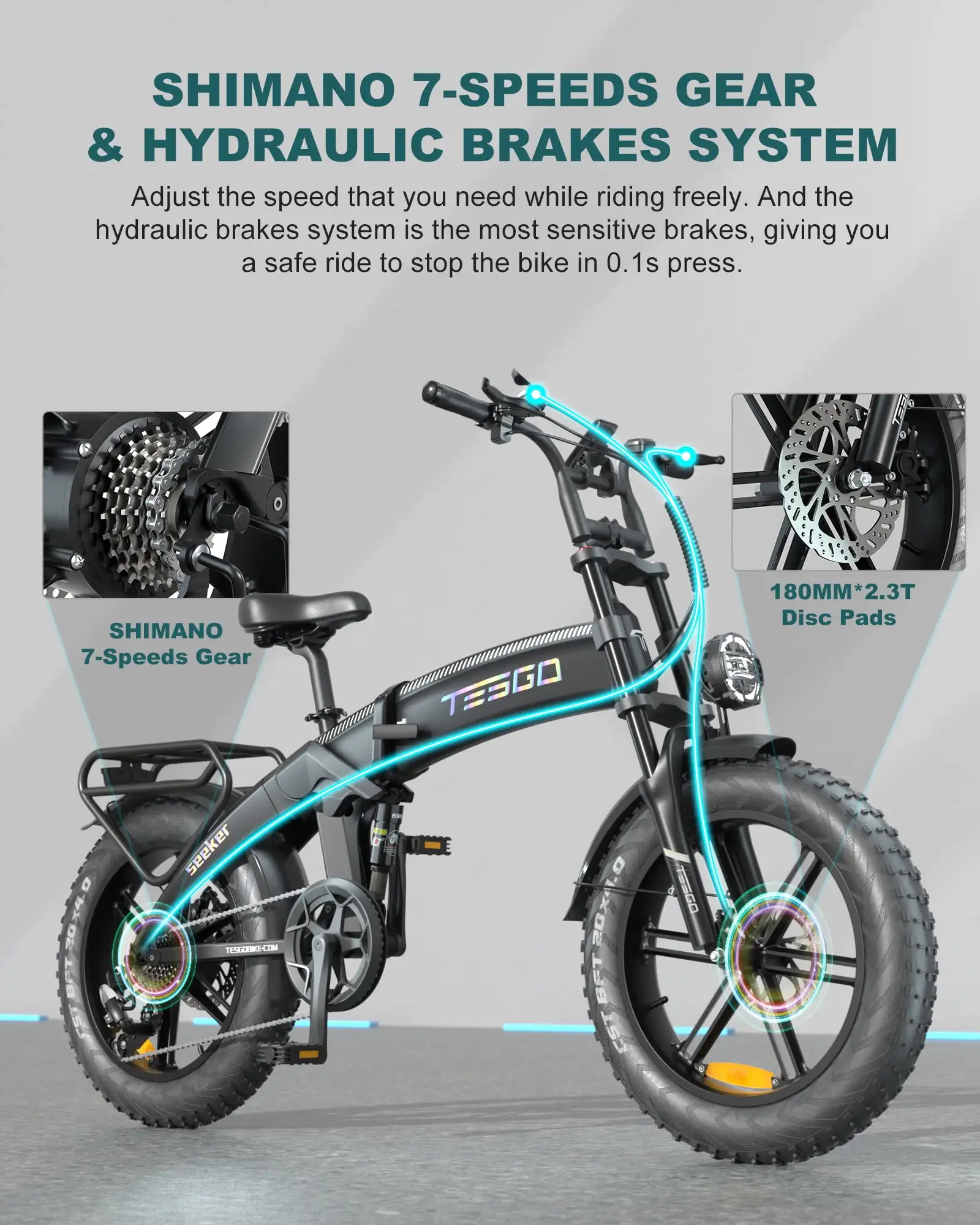 Icone 48v Fat-Bike Pieghevole Icone X7 ICross Titanium 48v