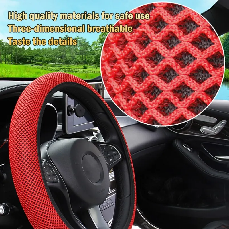 Steering Wheel Cover Universal Fashion Car Steering Wheel Cover Without Inner Ring Elastic Grip For Easy Installation And Removal Non Slip