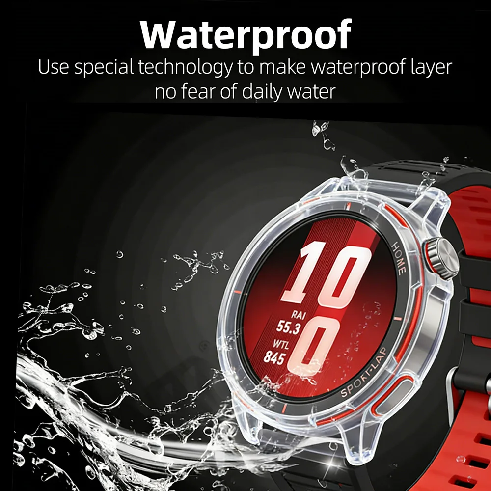 Clear TPU Screen Protection Case - Anti-Scratch, Waterproof, Shock-Resistant Watch Cover