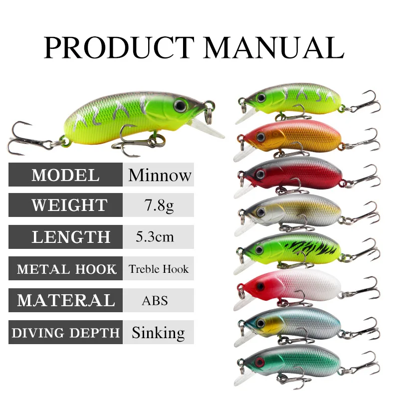 Lure Fishing Hard Baits Swimbaits Boat Ocean Topwater Lures Kit Fishing  Tackle Minnow Vib Set for Trout Bass Perch Fishing Lures