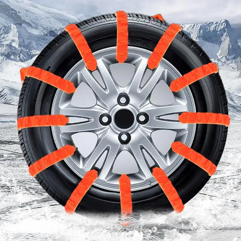 Motorcycle Skid Chain Anti-Skid Thickening Tire Chains Winter Driving Security Chain Wheel Tyre Anti-Skid Chains Sturdy Security