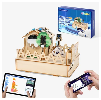 Acebott Kit casa intelligente fai da te per Arduino Kit Robot Starter progetti di automazione Kit di apprendimento casa in legno per ESP32