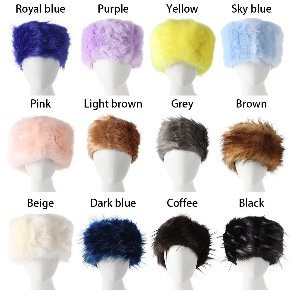 Ski Earmuff Snow Earwarmer Fluffy Russian Caps Fur Faux Women Winter Hats Faux Fur Headband 5