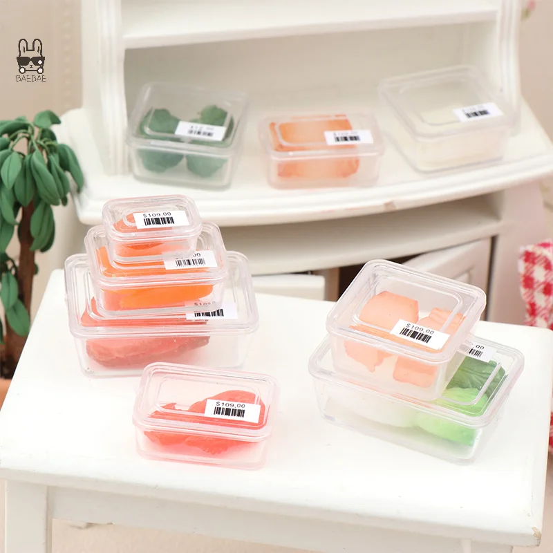 

1Box 1:12 Dollhouse Miniature Vegetable Seafood Food Model Shark Fin/Abalone/Shrimp/Pork Belly/Carrot/Broccoli Kitchen Decor Toy