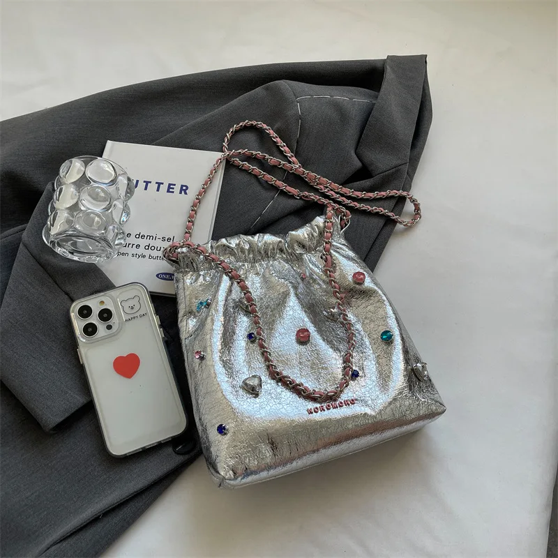  Silver Bag Silver Purse for Women Crossbody Bags