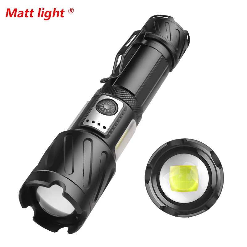 LED Flashlight Pen Flashlight LED Lamp Durable Black 14500AA 42g 20000LM 2019 