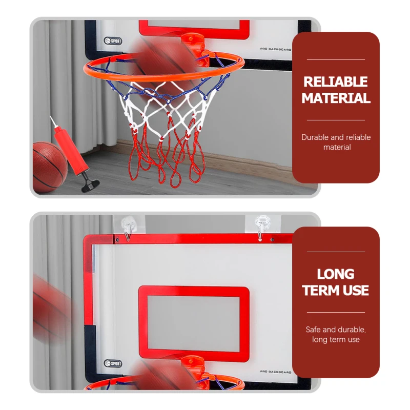 Description Picture 3 of itemIndoor Children Safety Funny Game Kids Mini Home Exercise Basketball Hoop Set Wall Frame Stand Lifting Basket Hanging Backboard