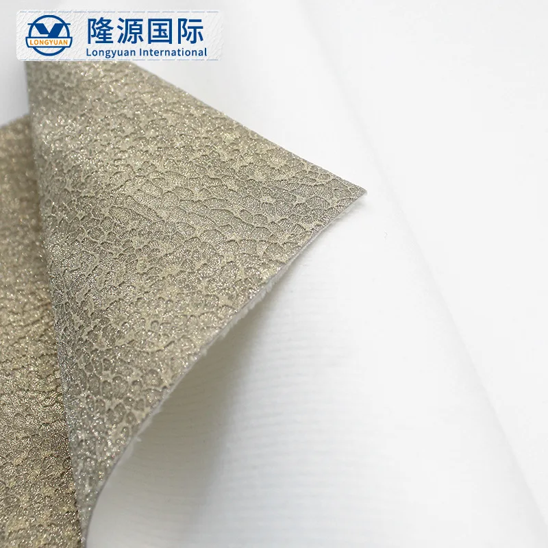 New Glitter TPU Leather Cosmetic Bag Clothing Decoration Box Bag Shoe Material Grit Fabric Artificial Glitter Dust Gold Onions