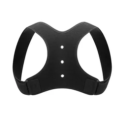 Enhanced Posture Support Brace - Adjustable Upper Back Straightener for Improved Alignment and Comfort (Black)