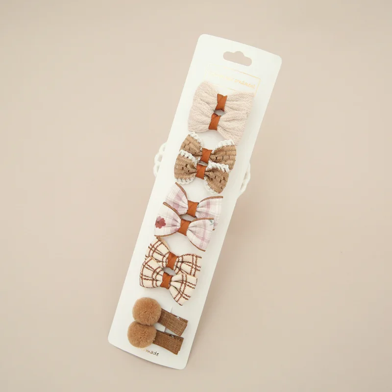 10Pcs New Girls Cute Dot Plaid Hairpins For Children Sweet Bow Floral Hair Clips Barrettes Fashion Kids Baby Hair Accessories