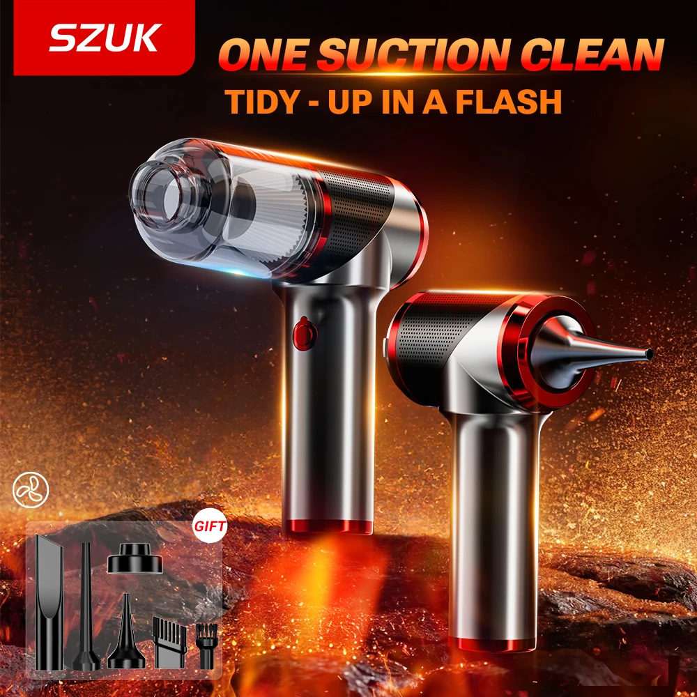 Пылесос SZUK Car Vacuum Cleaner Portable Blower, обзор, отзывы, характеристики, купить