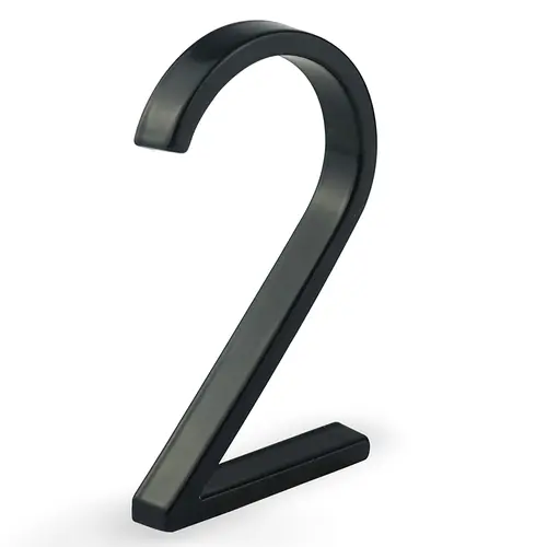 1pc 125mm Floating House Number Outdoor 5 inch Black Zinc Alloy Letter Apartment Door Numbers Mailbox Address Sign #0-9 - Image 8