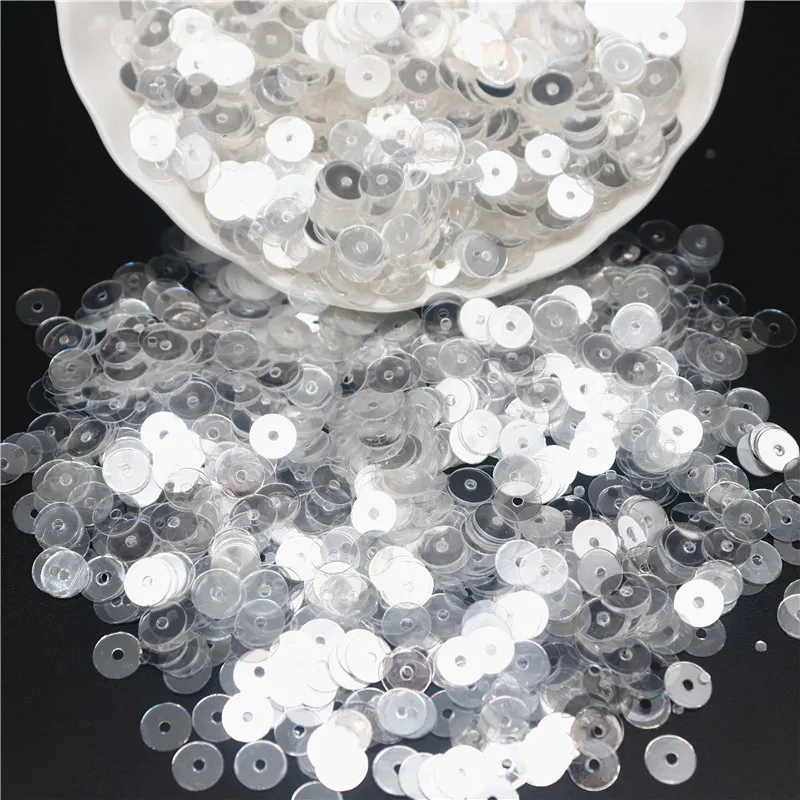 Description Picture 6 of itemSequin Crystal Transparent 3mm 4mm 5mm 6mm Pvc Round Flat Cup Loose Sequins Paillette Sewing Wedding Craft DIY Accessories 10g