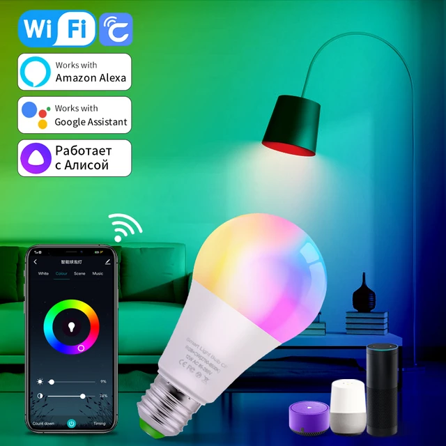 Bombilla LED SMART WiFi E27 9,5W RGB