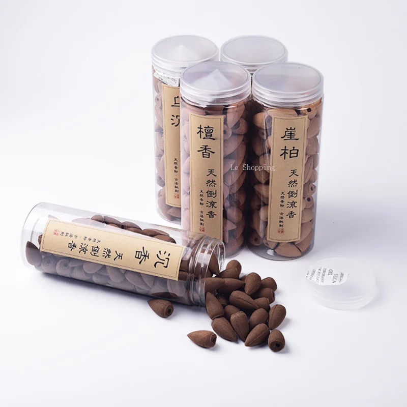 

100 Pieces of Ta Incense Backflow Incense Sandalwood Aloes Cliff Cypress Incense Cone DIY Household Indoor Incense Soothing