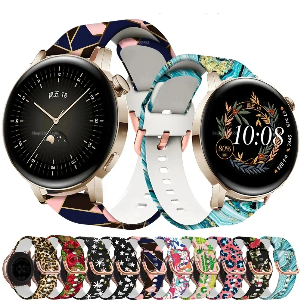 20mm Silicone Sport Watchband Bracelet in Black
