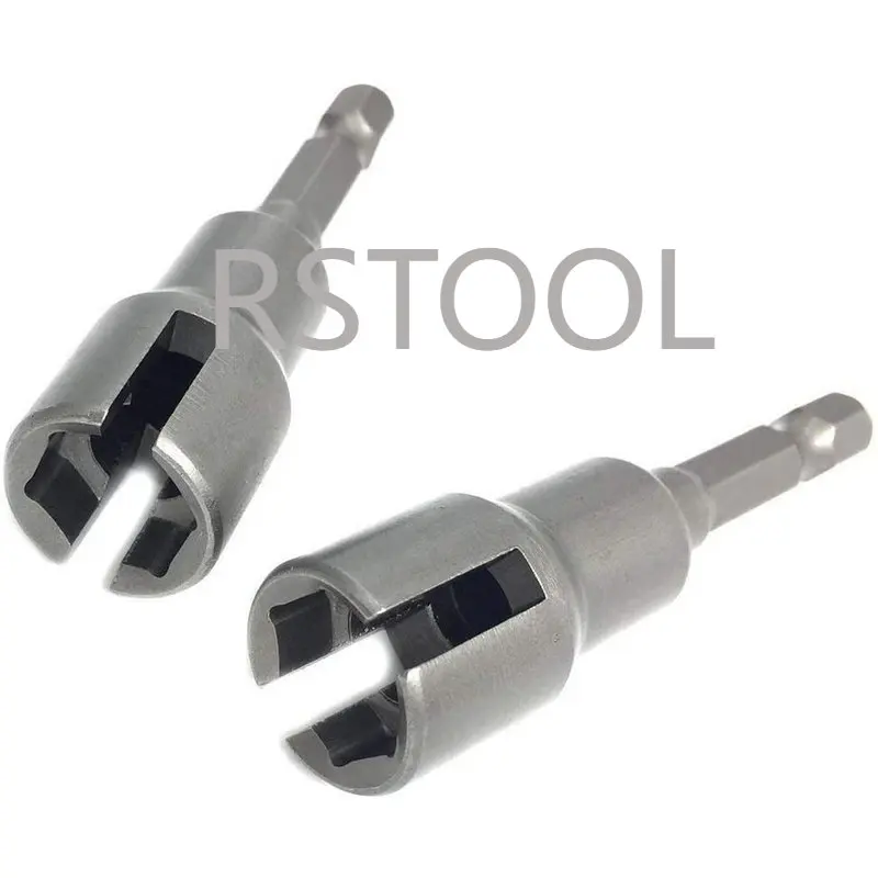 2pcs Power Wing Nut Driver Set Slot Wing nuts Drill Bit Socket Wrench 1/4