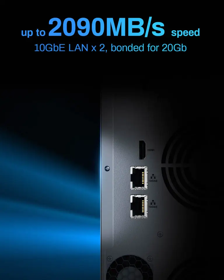 TERRAMASTER T12-500 Pro NAS 스토리지-12Bay 코어 i7 1255U 10 코어 CPU, 16GB DDR5, 네트워크 연결 스토리지 (디스크리스)