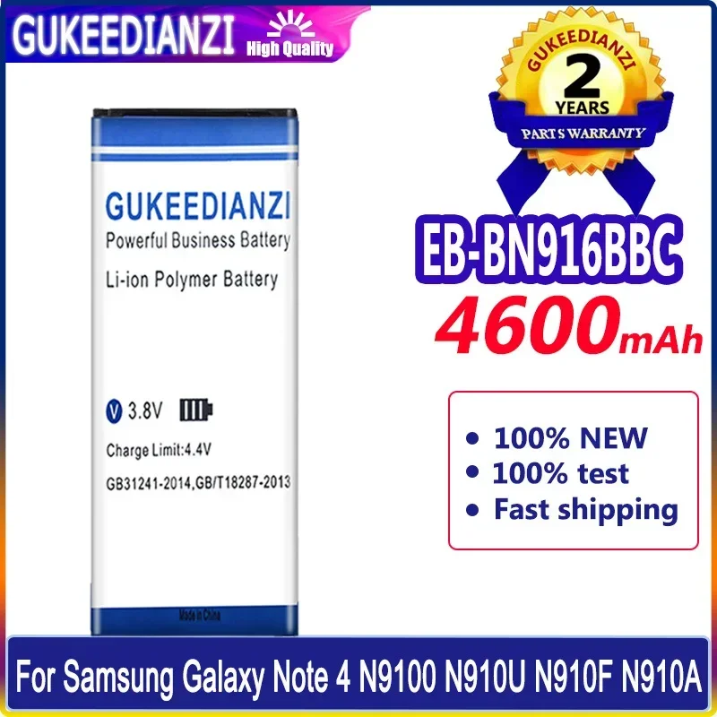 

GUKEEDIANZI EB-BN916BBC Battery For Samsung Galaxy Note 4 N9100 N9106W N9108V N9109V NOTE4 High Capacity 4600mAh Battery