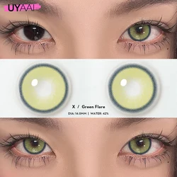 Vibrant Cosmetic Color Contact Lenses - Green, Purple, and Blue (Green Flare)