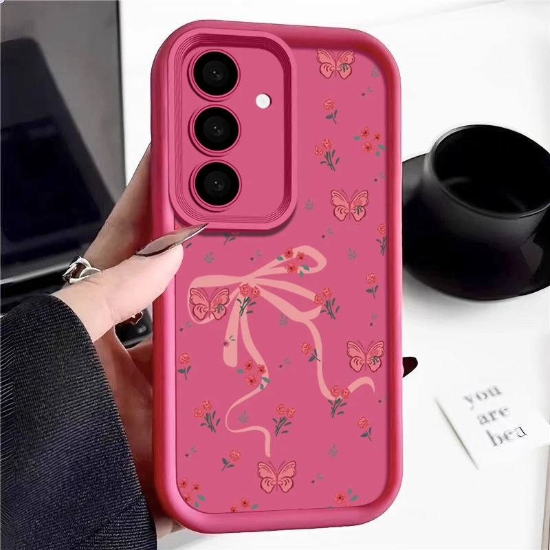 Elegant Bowknot Flowers Soft Phone Case