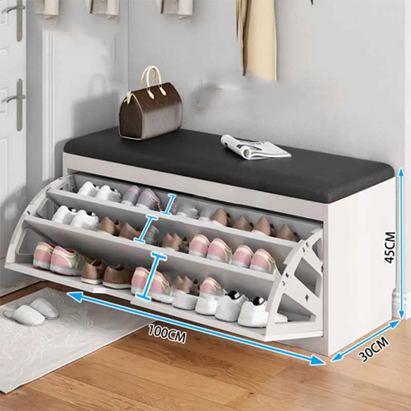 

Household Portable Modern Cabinets Entryway Space Saving Storage Bench Shoe Rack Schoenenkasten Furniture