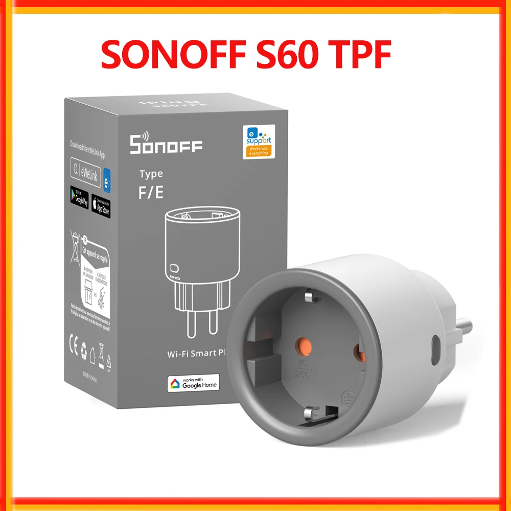 Smart plug SONOFF S60 TPF wtyczka EU za $10.71 / ~43zł