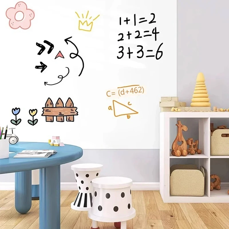 DIY Roll Paper Graffiti Scroll Whiteboard Wall Sticker Painting Drawing Early Educational Toys No Damage to Wall Easy to Clean 2