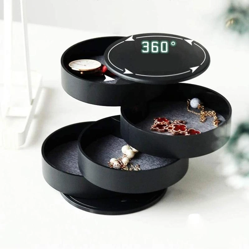 A52E Runde mehrschichtige Aufbewahrungsboxformen für DIY-Home Decoration Schmuck Lagerung – Detail 9