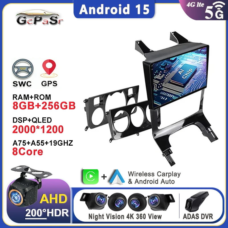 푸조 3008 5008 AT MT 2009-2015용 안드로이드 15 카 오토 라디오 멀티미디어 플레이어 GPS 세레노 카플레이 헤드 유닛 5G 2 Din DVD 미포함