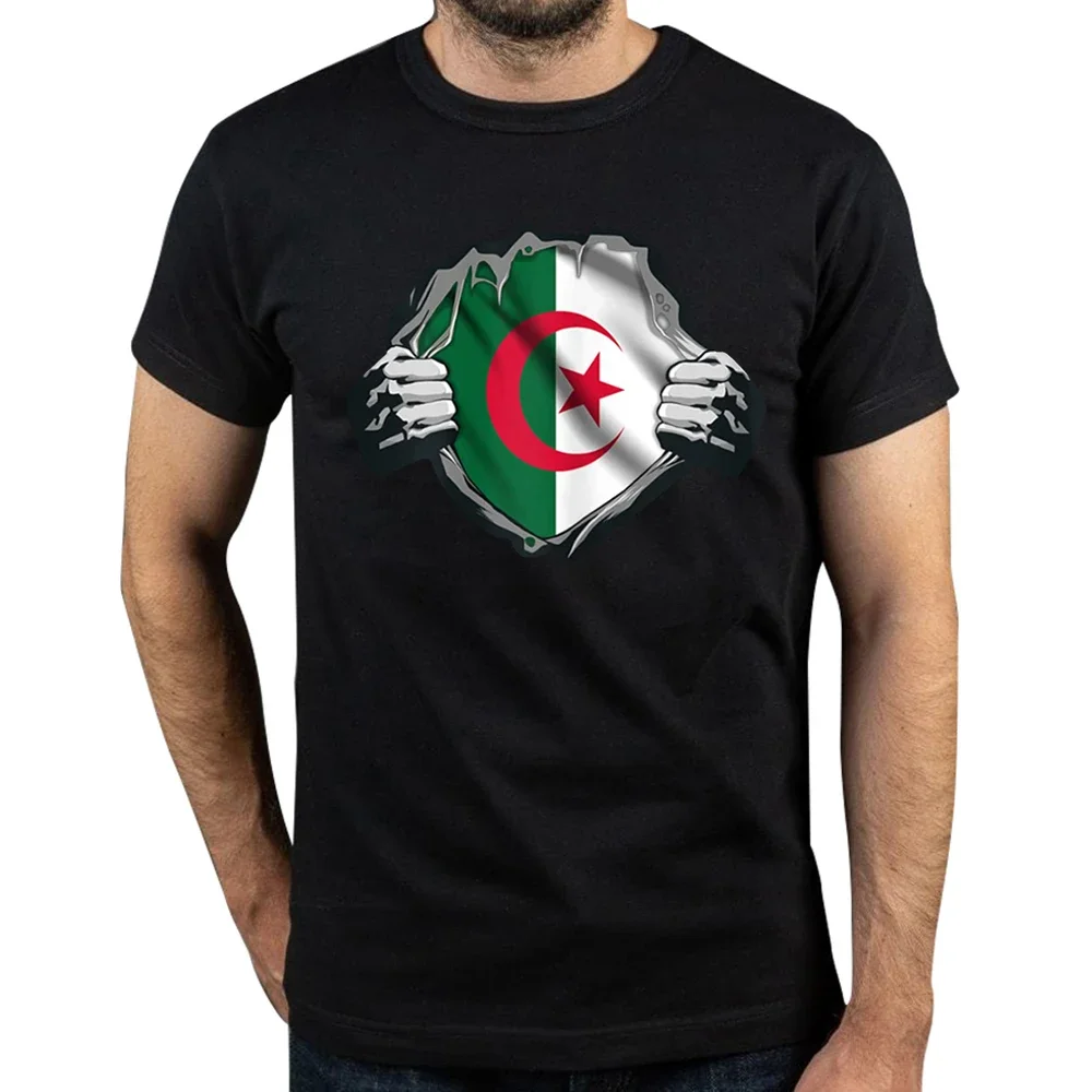 Lustige Algerien Algerien Flagge Pround T Shirts Grafik Baumwolle Streetwear Kurzarm Geburtstag Geschenke Sommer Stil Neue T-shirt
