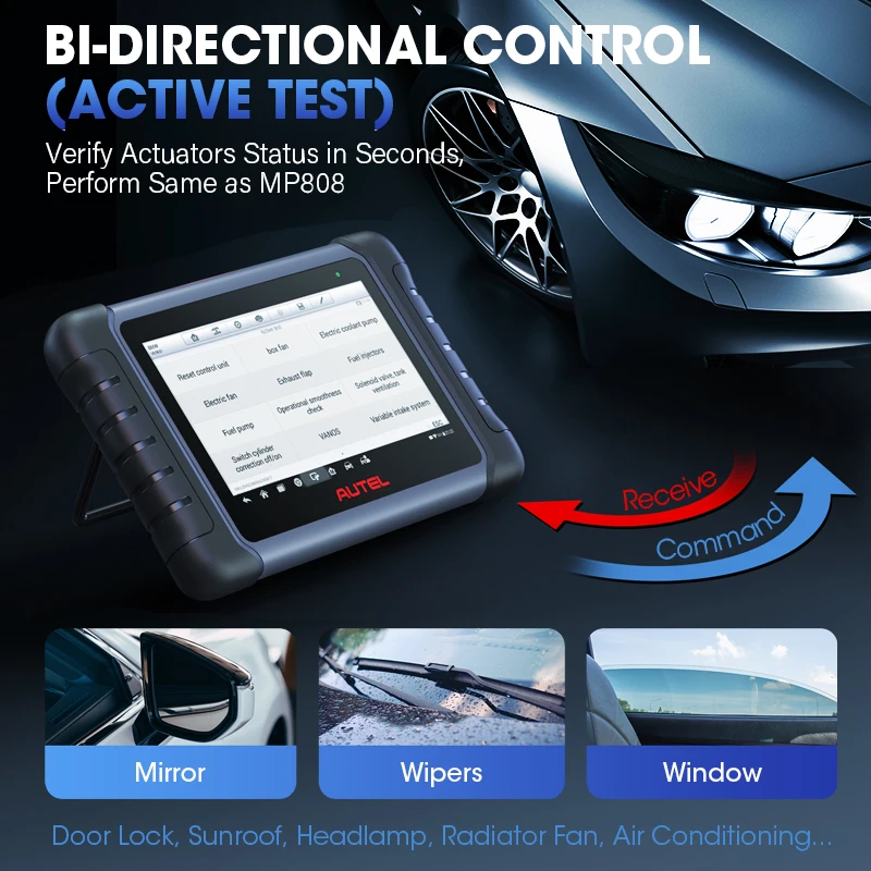 Autel MaxiCOM MK808S OBD2 Scanner Automotivo Car Diagnostic Tool OBD 2 Scanner Active Test Code Reader Key Coding Tool 3