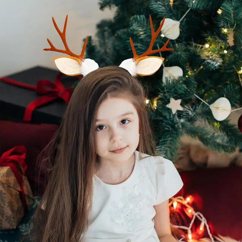 Christmas Antler Hairpins Christmas Headwear For Women Holiday Party Accessory Headband For Holiday Party