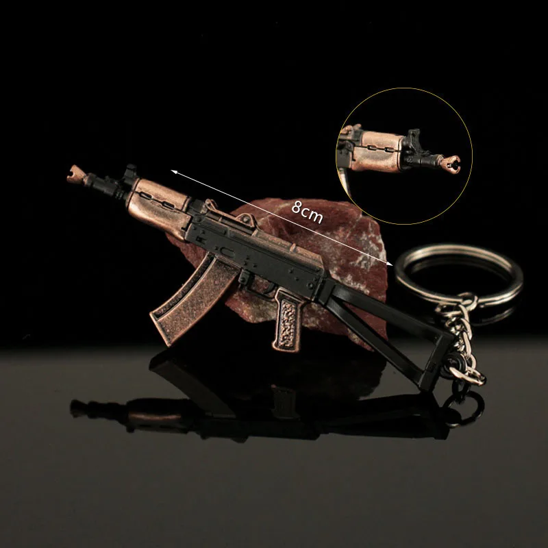 25cmナイフスキン アリーナブレイクアウト ミニ武器 キーホルダー アクセサリ 8cm Arena Breakout Game Peripherals Mini AKS74U Gun Model