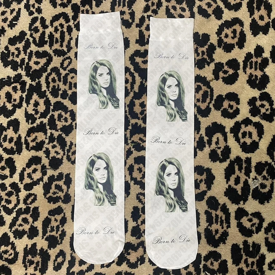 2000s Harajuku Y2K Style White Graffiti Letter Print Long