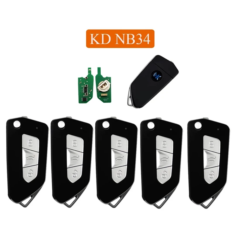 

KEYDIY NB34 KD Car Remote Key NB-Series 3 Button With Chips For Golf 8 Style For KD900/KD-X2 KD MINI/ URG200 Programmer