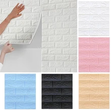 

10pcs 3D Peel and Stick Wall Sticker Brick for LivingRoom Bedroom Background Wall Waterproof Self-Adhesive Panel Wallpaper Decor
