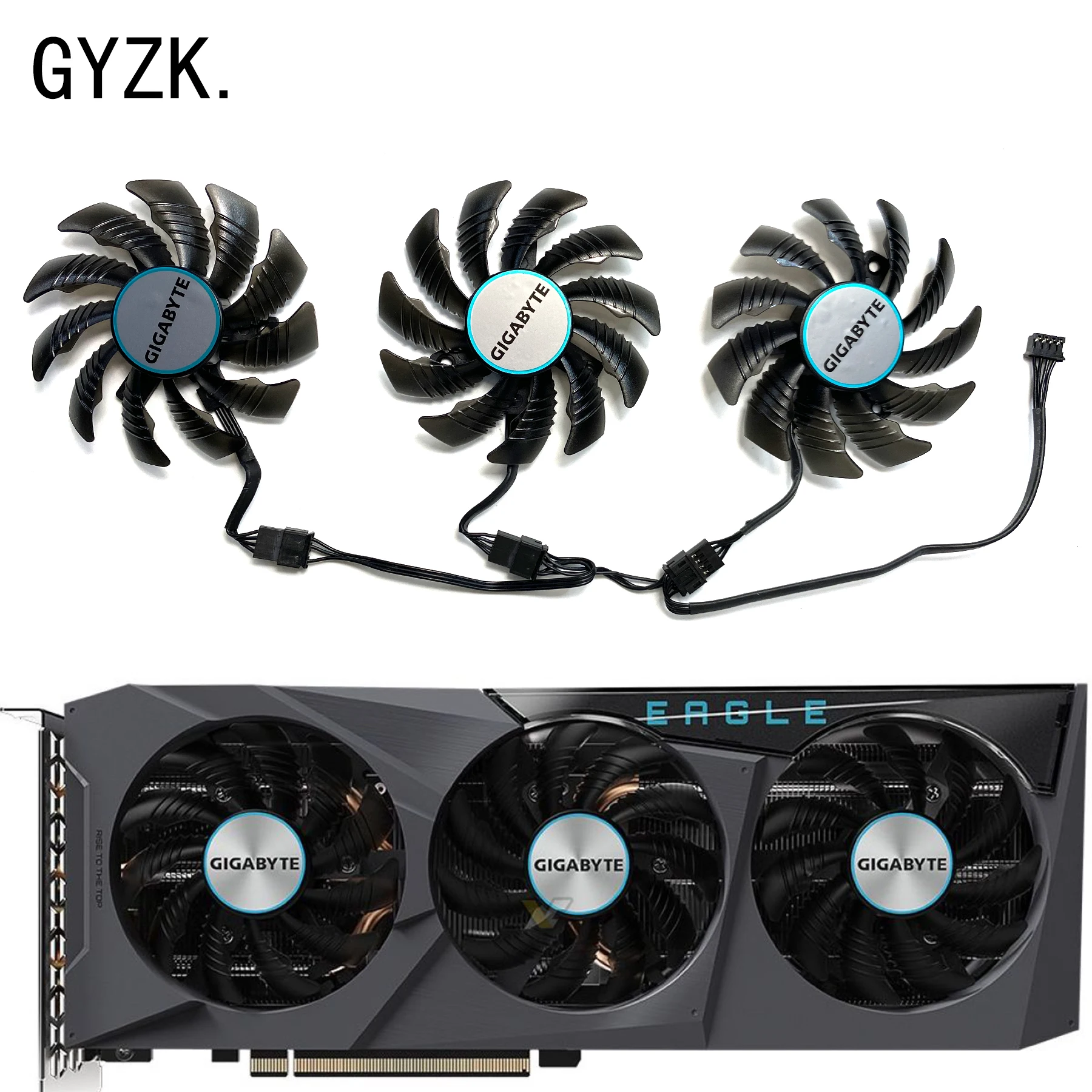 Nuovo Per Gigabyte Radeon Rx6600Xt 6700 6700Xt Eagle Oc Ventola Di Ricambio Per Scheda Grafica Pld08010S12Hh