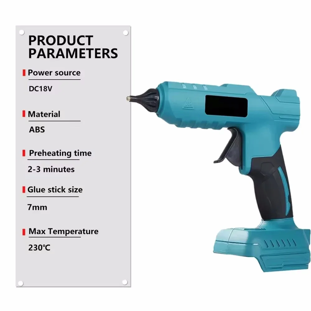 Electric Hot Melt Glue Gun Cordless Glue Grab 11mm Glue Stick Hot Melt Welding Air Gun (No battery) Fit Makita 18V Battery 2