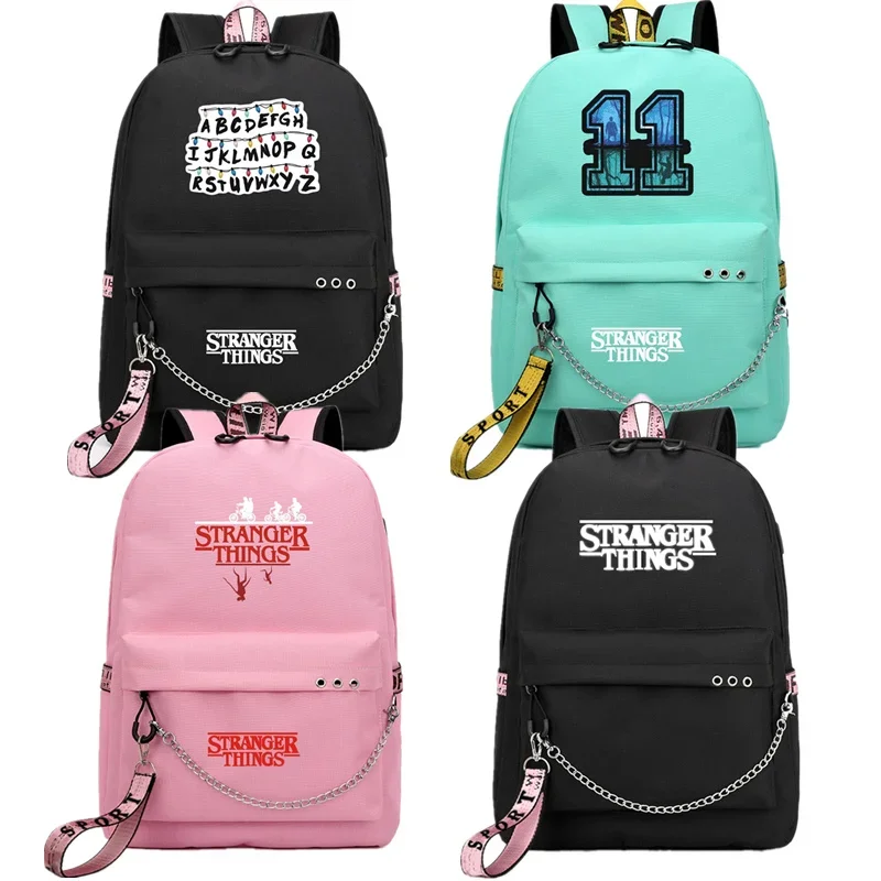 Mochila escolar para adolescentes, bolsa de lona con USB, bolsas de viaje...