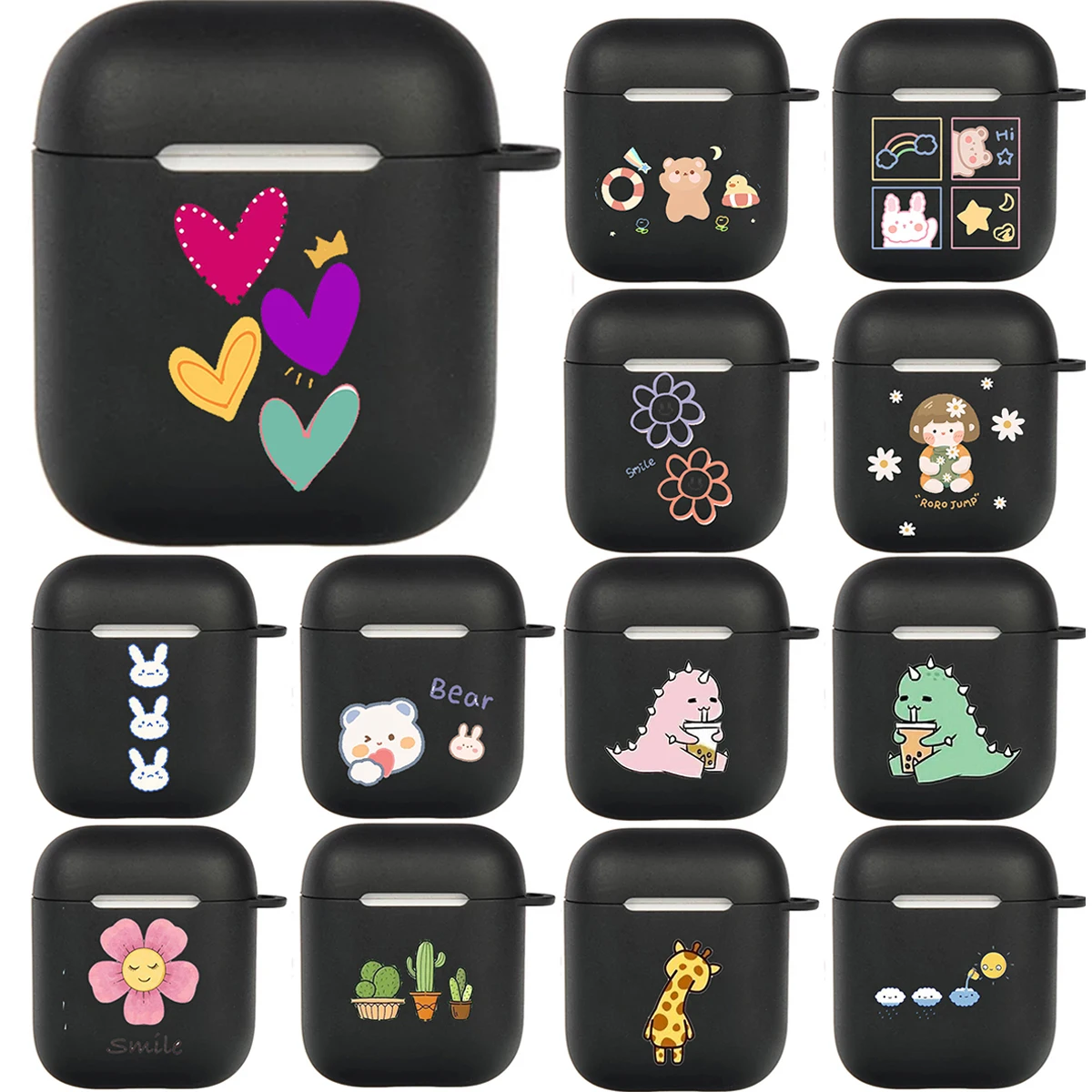 Cute Love Cartoon Airpods Custodia Cuffie Cuffie Airpod Custodie Air Apple Pro 3 Per 2 Custodie Airpord Di Terza Generazione