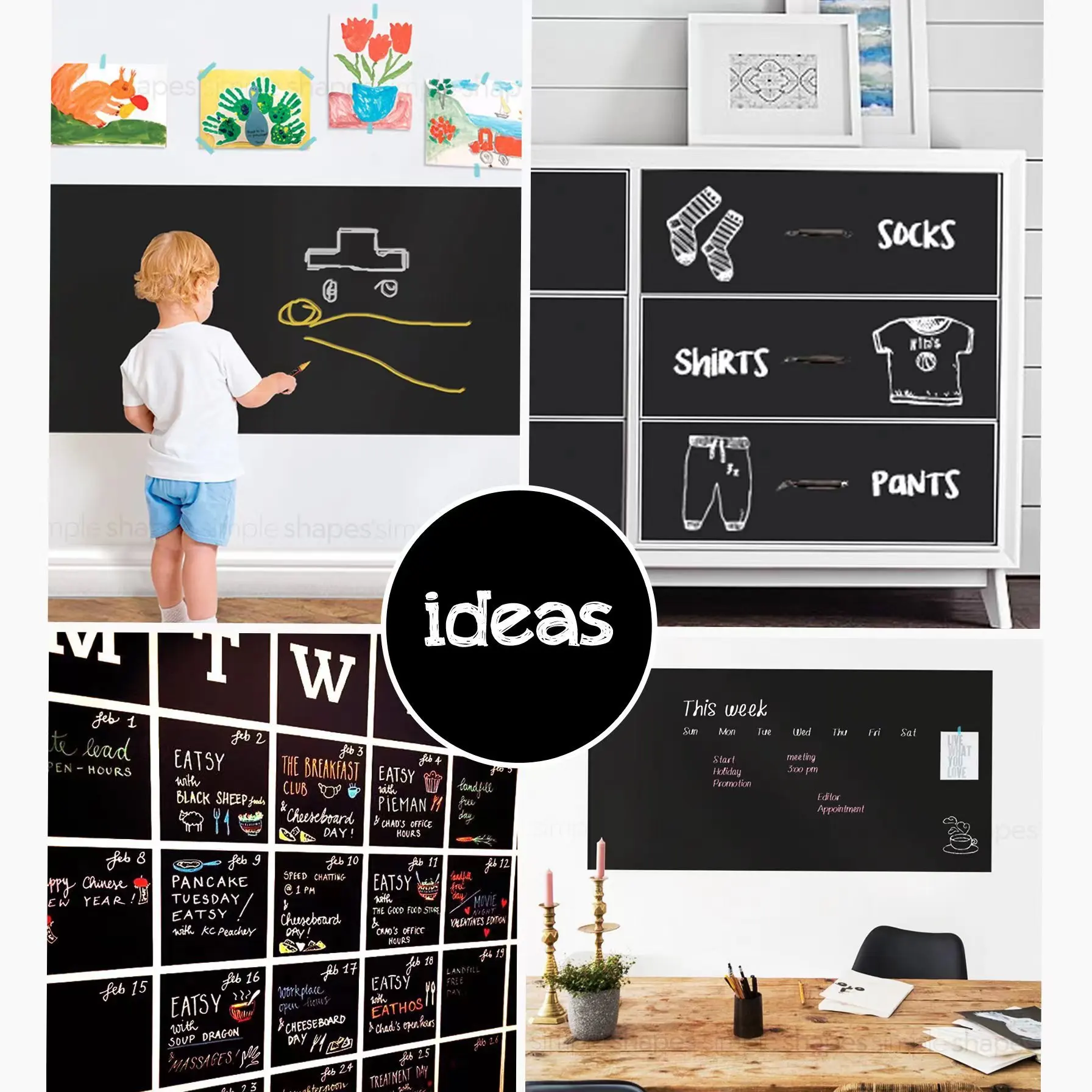 Erasable Chalkboard Wall Sticker 2