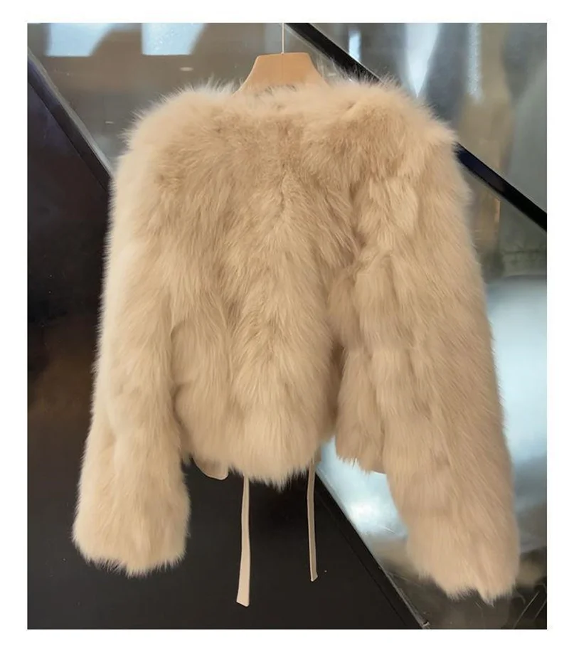 Fox Fur Grass Coat - Womens Short AutumnWinter Jacket 2024