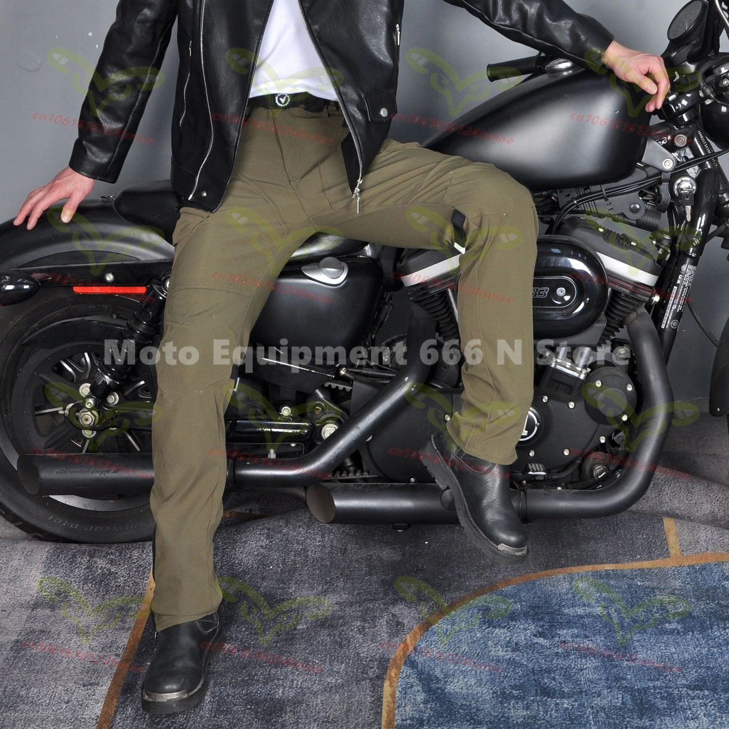 여름 통기성 남성용 오토바이 라이딩 팬츠 방수 방풍 사계절 이중 레이어 안티드롭 하이웨이스트 팬츠