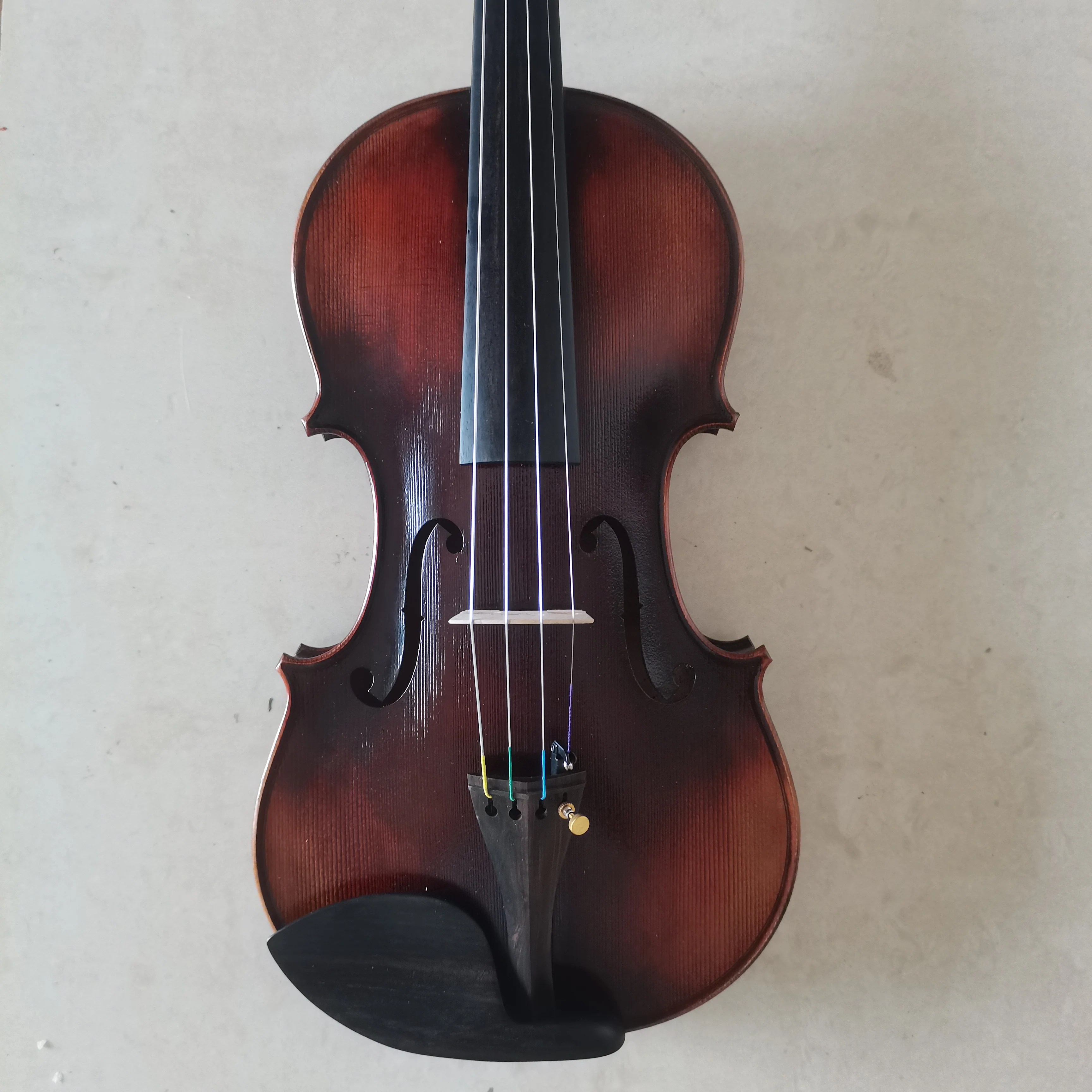 strong tone！Italian vintage handmade violin 4/4 Black Red retro Oil Varnish Professional violin set with case bow strings