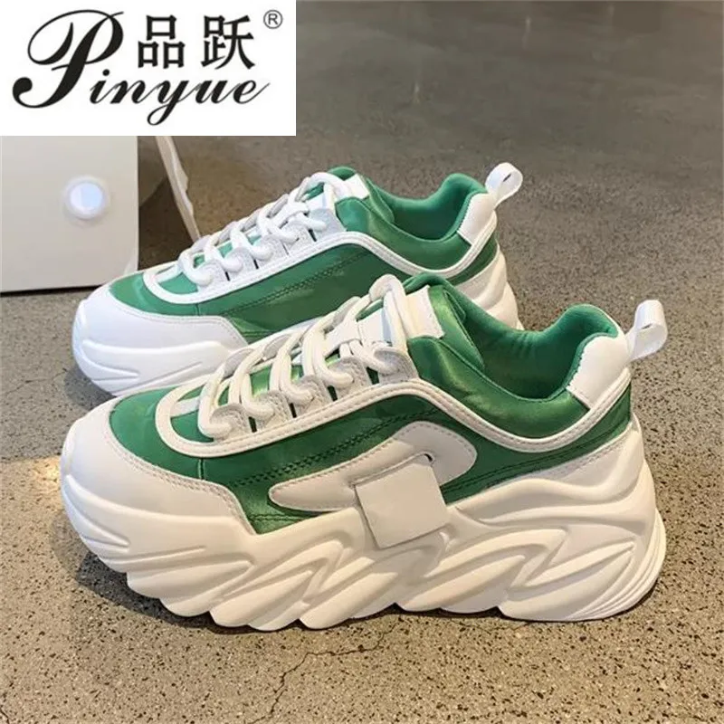 

5cm Women Thick surface Casual Shoes New Design Vulcanized Shoes Retro Sports Shoes Fashion Chunky Women Chunky sneakers 35 40