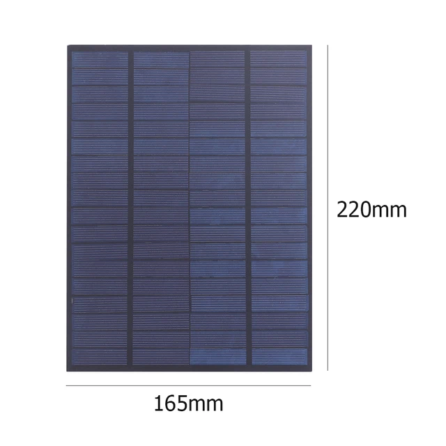 5W 18V Solar Panel Multi-functional Practical Convenient Polycrystalline Silicon Solar Cell Charger for 12V Battery 6