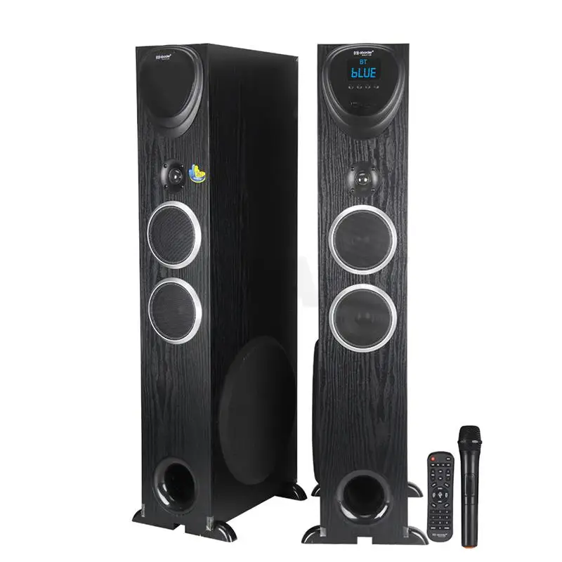 A Pair High-power 10 Inch Floor-standing Three-way Speaker 2.1 With Dual Bass Home Theater Hifi Bluetooth Active Speaker 200W